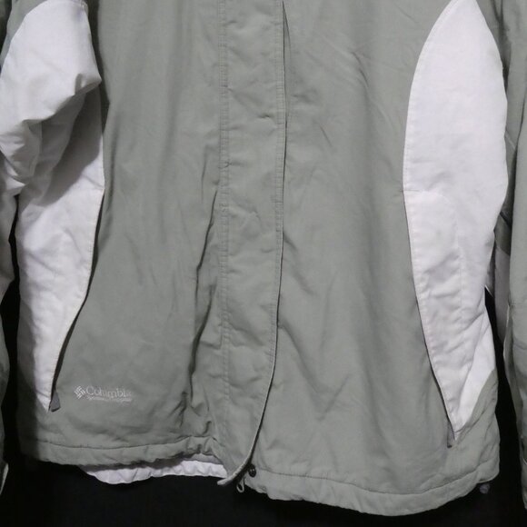 COLUMBIA SPORTSWEAR COMPANY | women's large | Green and White Hooded Jacket - Picture 7 of 16